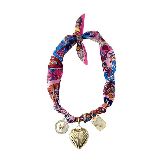 Bethany Multi Charm Scarf Necklace